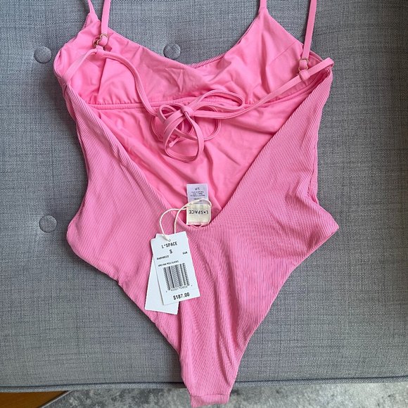 LSPACE Bree One-Piece Swimsuit GUAVA SIZE SMALL - Picture 2 of 4